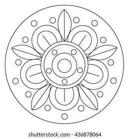 Coloring Big Flower Mandala