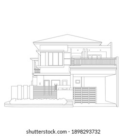Coloring book 6 vector house edition.