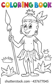 Coloring book Aborigine theme 1 - eps10 vector illustration.