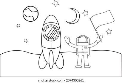 coloring book about astronaut journey