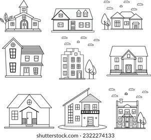 Coloring book for adult and older children. handdrawn