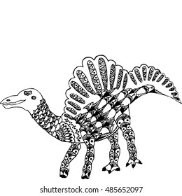  coloring book for adults vector illustration. Zentangle style. Black and white lines. Lace pattern