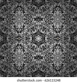 Coloring book for adults. Vector illustration. Hand drawing gray. For creative yoga. Vector illustration.