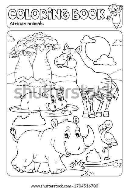 Download Coloring Book African Fauna 4 Eps10 Stock Vector Royalty Free 1704516700