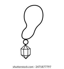 Coloring book amulet vector illustration