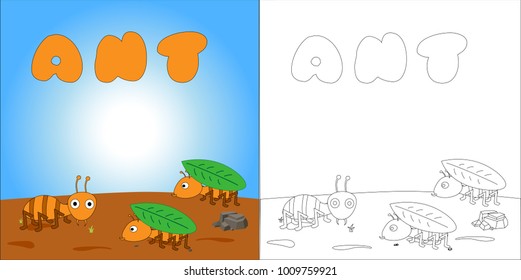 coloring book animal for kindergarten. vector cartoon illustration