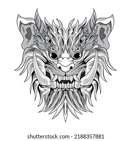Coloring Book Animal Tiger Hand drawn Black and white Vector illustrations. Print, logo, poster template, tattoo idea.