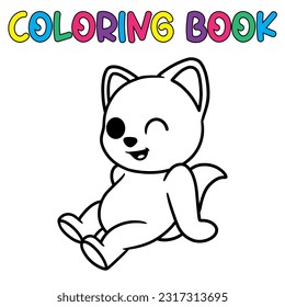 Coloring book with animals 2 - vector illustration