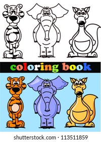Coloring book of animals