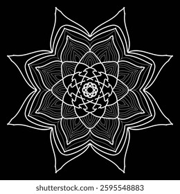 Coloring book artistic image of make me a mandala.