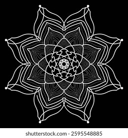Coloring book artistic image of make me a mandala.