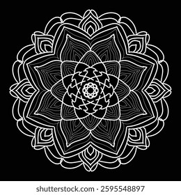Coloring book artistic image of make me a mandala.