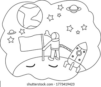 Coloring book of Astronaut, good for children