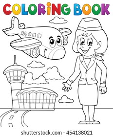 Coloring book aviation theme 2 - eps10 vector illustration.