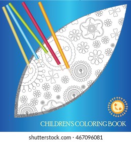coloring book background, vector kids coloring book with abstract flowers live