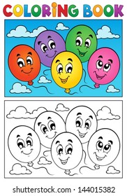 Colores de globos de libro tema 1 - ilustración vectorial eps10.