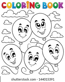 Colores de globos de libro tema 2 - ilustración vectorial eps10.