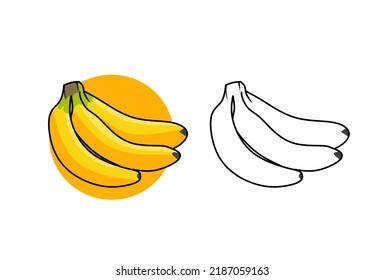 libro de colores con objetos de plátano adecuados para libros infantiles aprenden a dibujar y a colorear