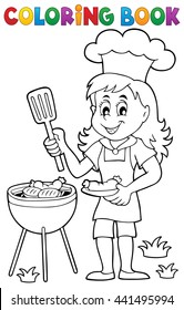 Coloring book baroque theme 2 - eps10 vector illustration.
