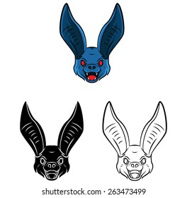 Coloring book Bat cartoon character