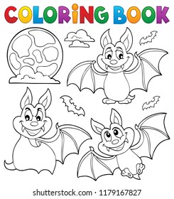 Coloración de la colección de temas de murciélagos 1 - ilustración vectorial eps10.
