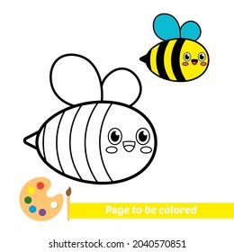 Coloring book, bee vector image