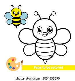 Coloring book, bee vector image