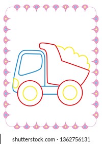 Coloring Book Of Big Toy Dump Truck