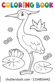 Coloring book bird topic 4 - eps10 vector illustration.