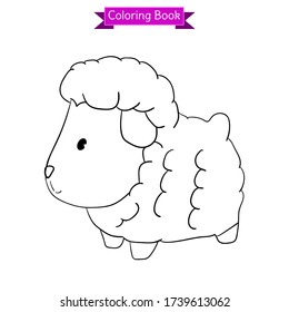 coloring book of a blue sheep plastic toy