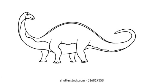 Coloring book: brontosaurus