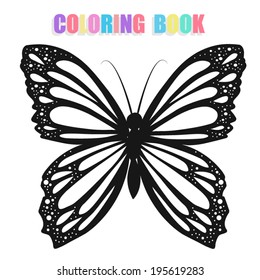 Coloring book with butterflies