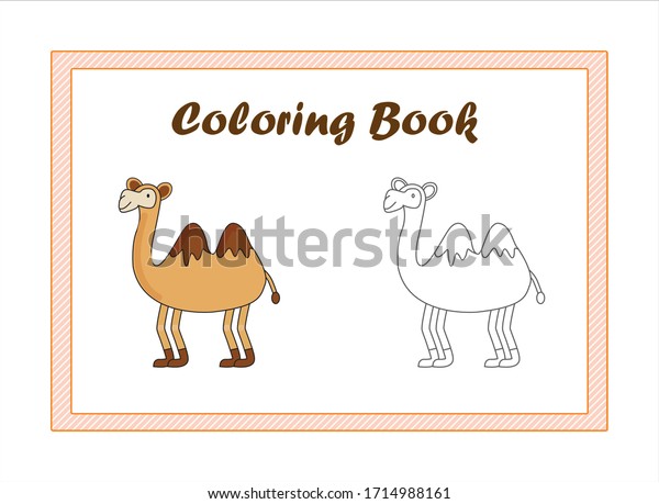 Download Coloring Book Camel Kindergarten Dexterity Development Stock Vector Royalty Free 1714988161