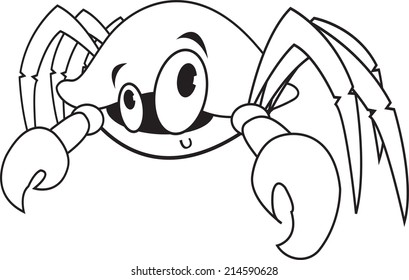 coloring book cancer vector illustration/coloring book cancer
