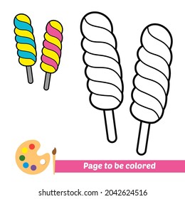 Coloring book, candy vector image