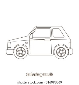 Coloring Book Car Educational Game Vector Illustration