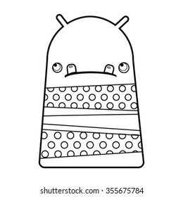 Coloring book with cartoon - vector illustration.