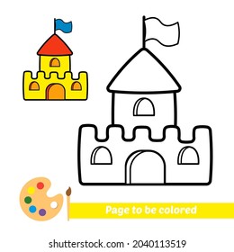 simple castle coloring pages