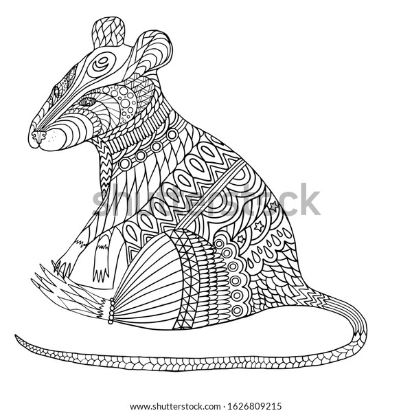 Download Coloring Book Children Adults Form Rat Stock Vector Royalty Free 1626809215