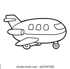 Coloring book for children, Airplane