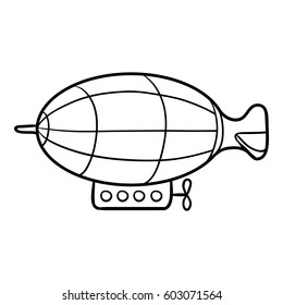 Coloring book for children, Airship