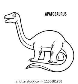 Coloring book for children, Apatosaurus