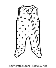 Coloring Book Children Baby Sleepsuit Stock Vector (Royalty Free ...