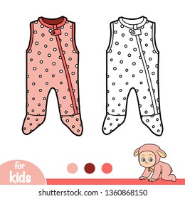 Coloring book for children, baby Sleepsuit