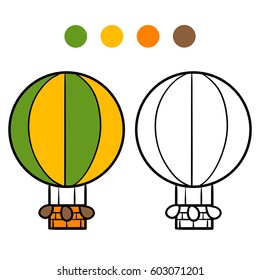 Coloring book for children, Balloon