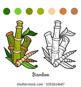 Coloring book for children, Bamboo