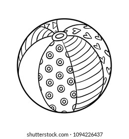 Coloring book for children, Beach ball