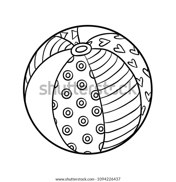 Coloring Book Children Beach Ball Stock Vector (Royalty Free) 1094226437
