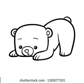 Coloring book for children, Bear