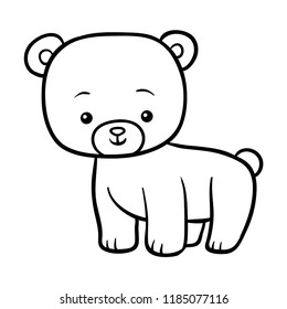 Coloring book for children, Bear